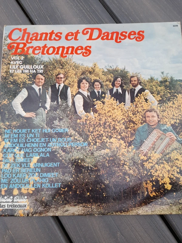 Disque 33 tours "chants et danses bretonnes" en parfait état