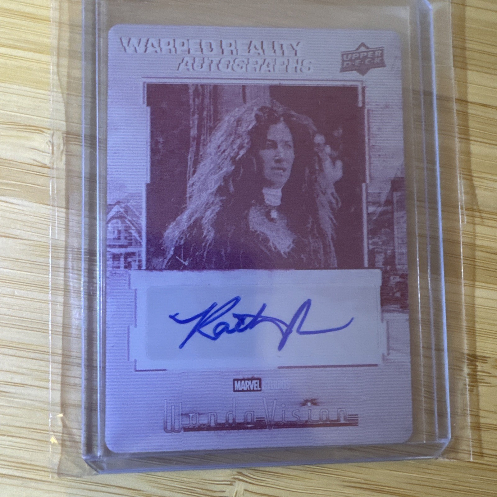 2022 Marvel Studios' WandaVision piastra di stampa magenta 1/1 Kathryn Hahn Auto