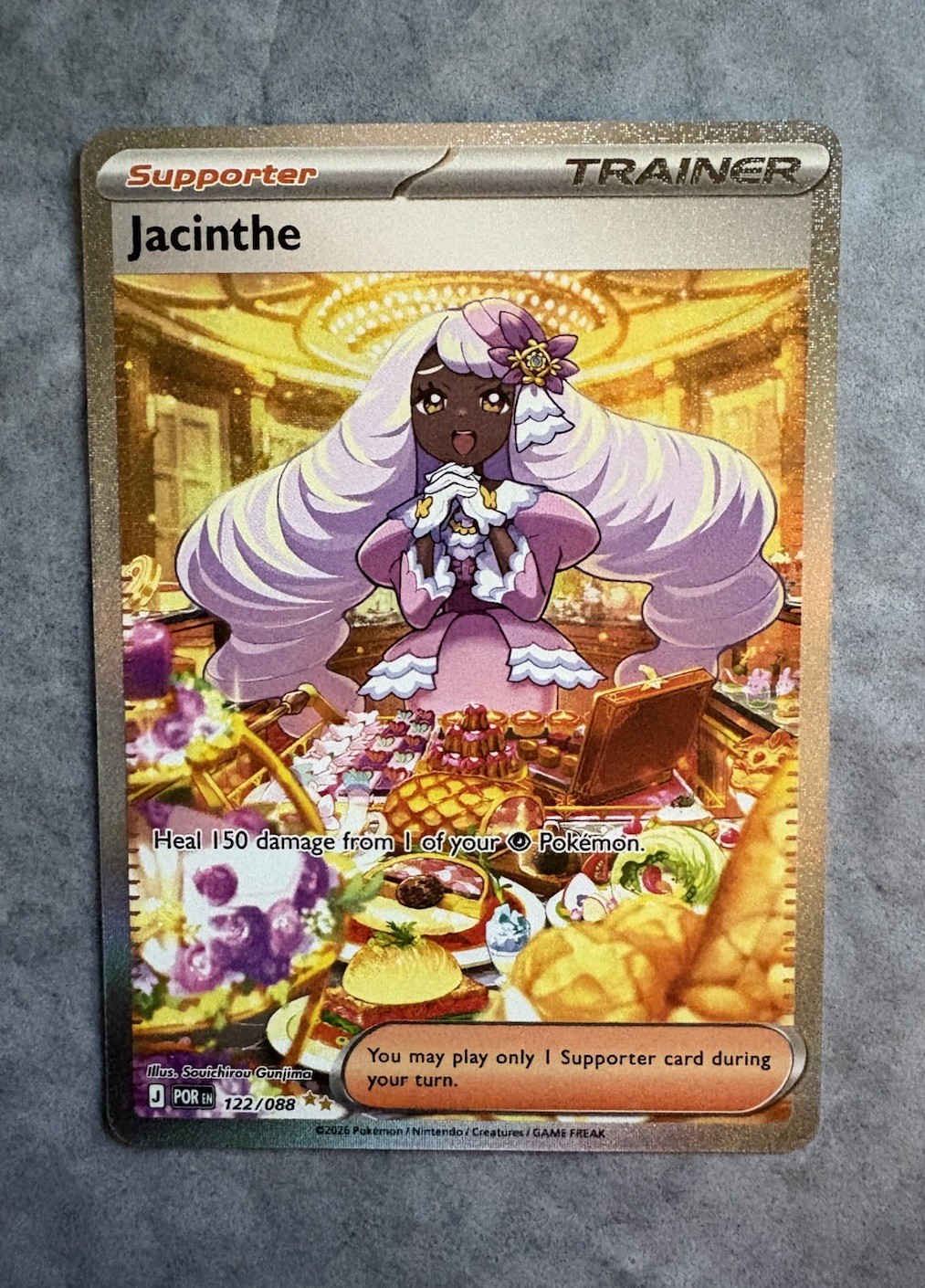 Jacinthe Trainer Supporter Full Art Holo Doppio Raro 122/088 Inglese 2026