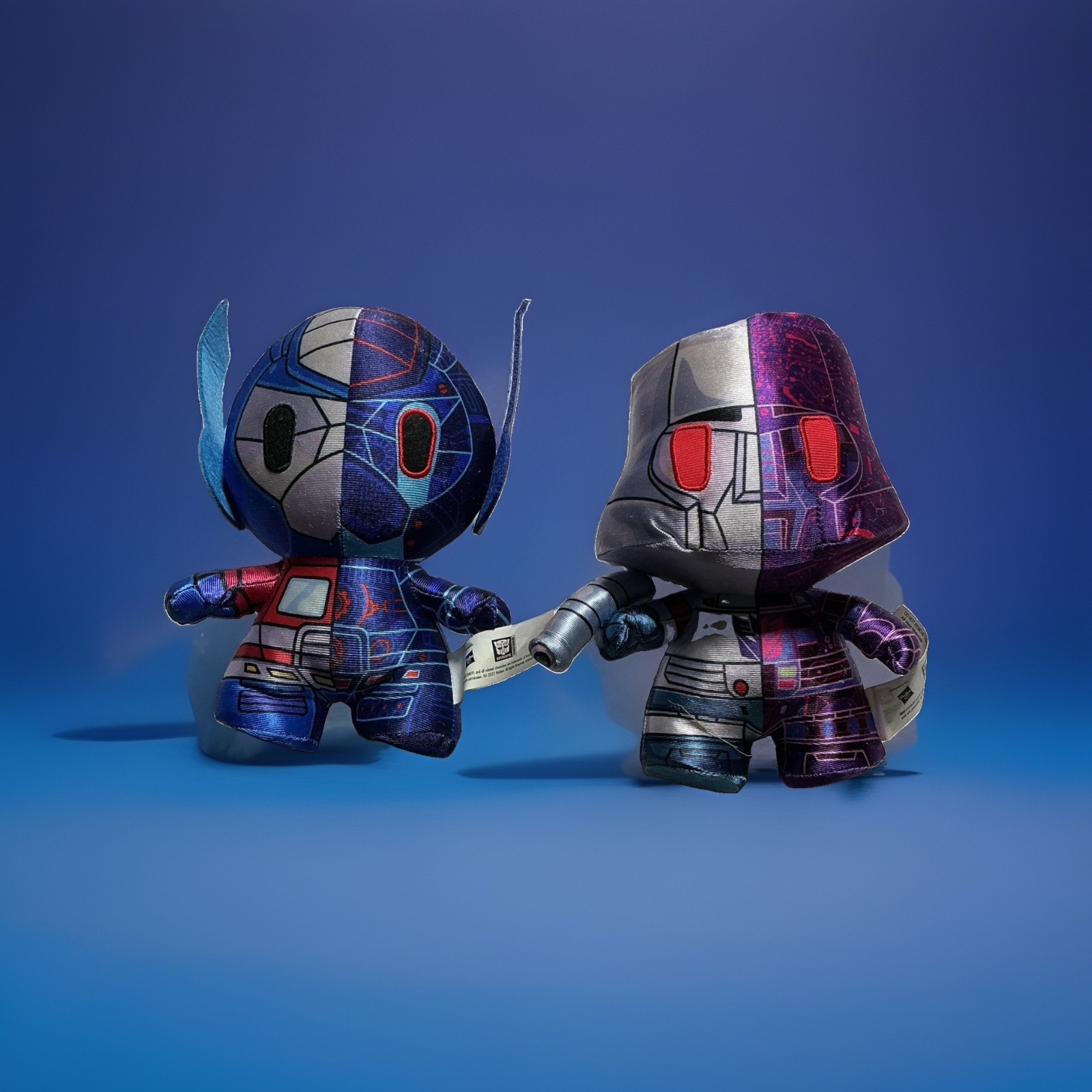 YuMe DZNR Collectible Plush Transformers Set Of 2 Megatron and Optimus Prime New