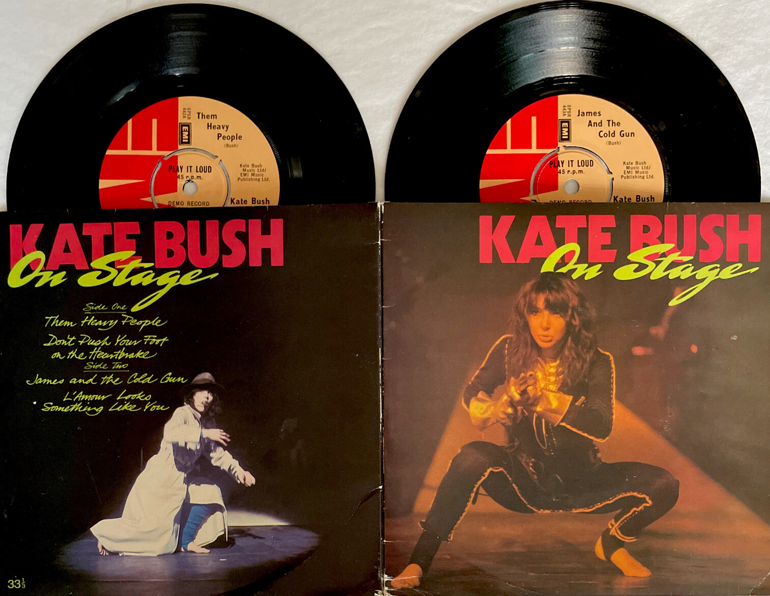 KATE BUSH -On Stage- Very Rare UK Double Promo 7” In Gatefold Sleeve (Vinyl)