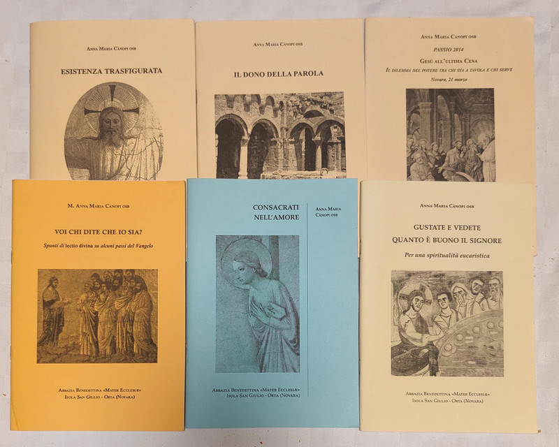 Lotto di sei opuscoli di spiritualità e lectio divina scritti da Anna Maria Canopi