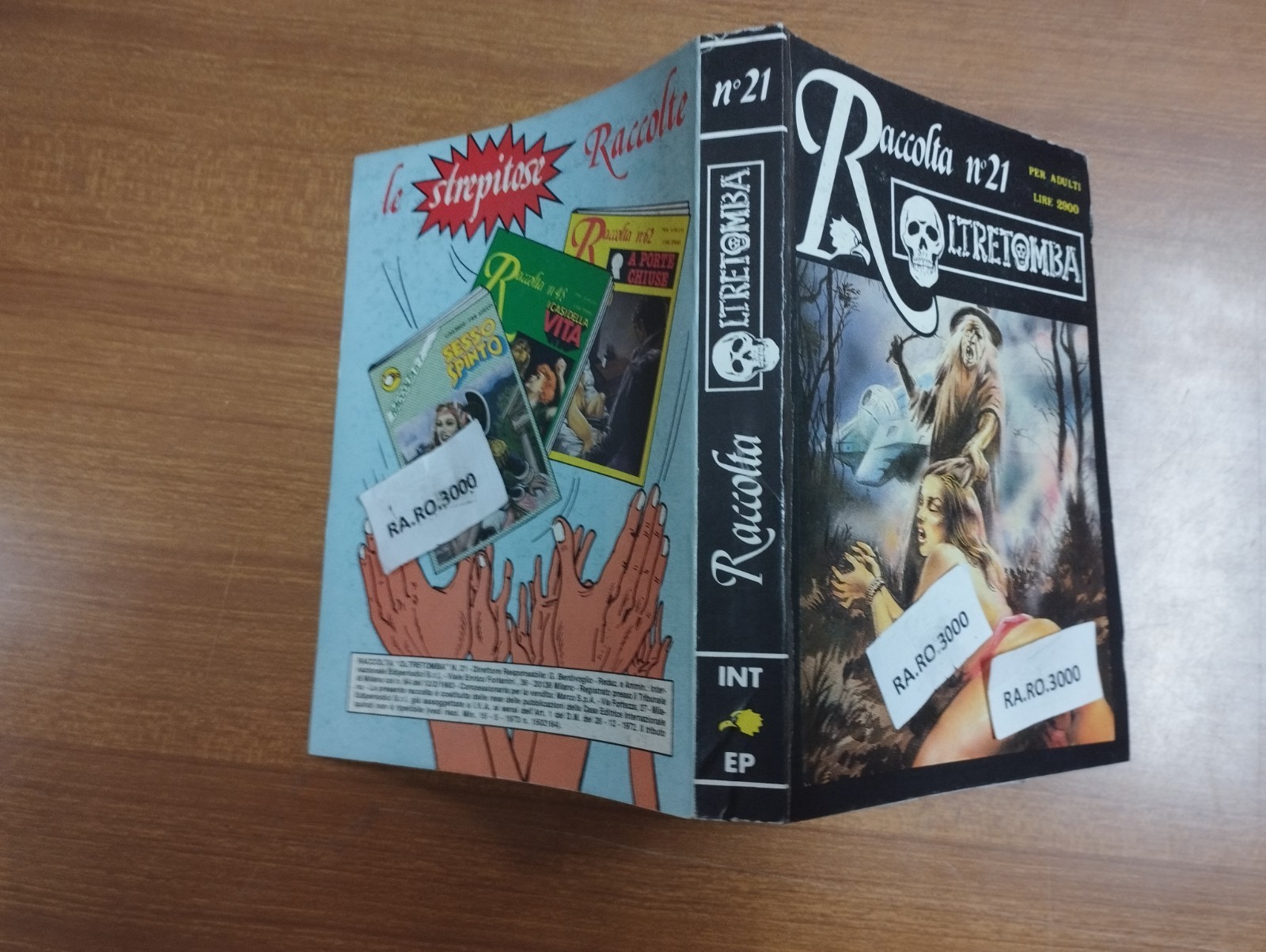"OLTRETOMBA RACCOLTA" - FUMETTO N. 21 DEL 1992 - CON STORIE VIOLA N. 21 E N. 22