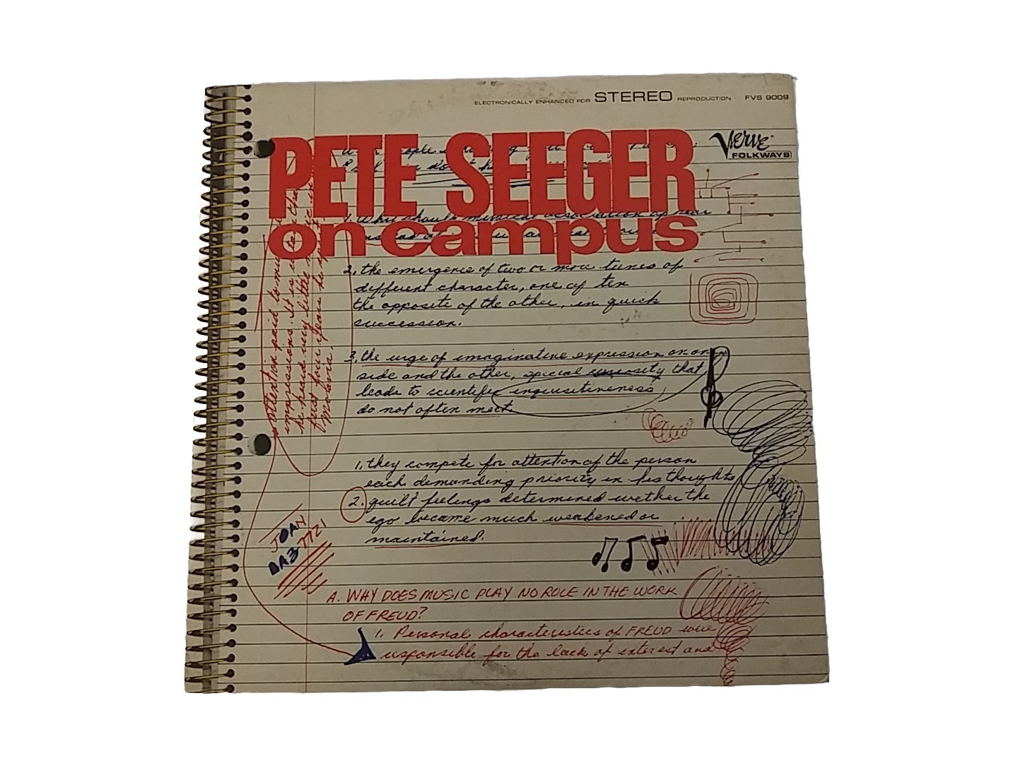 Pete Seeger On Campus LP Folkways Verve # FVS-9009 Stereo PRISTINE VINYL 1965