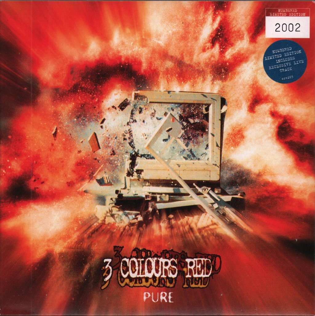3 Colours Red Pure 7" vinyl UK Creation 1997 7" in numbered pic sleeve CRE265