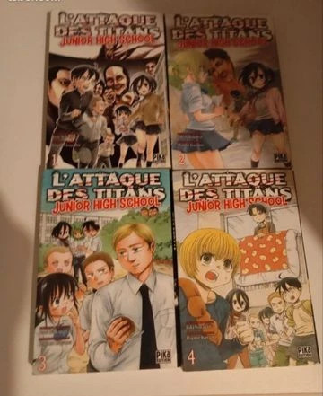 L'Attaque des Titans – Junior High School – Tomes 1 à 4 – Très bon état