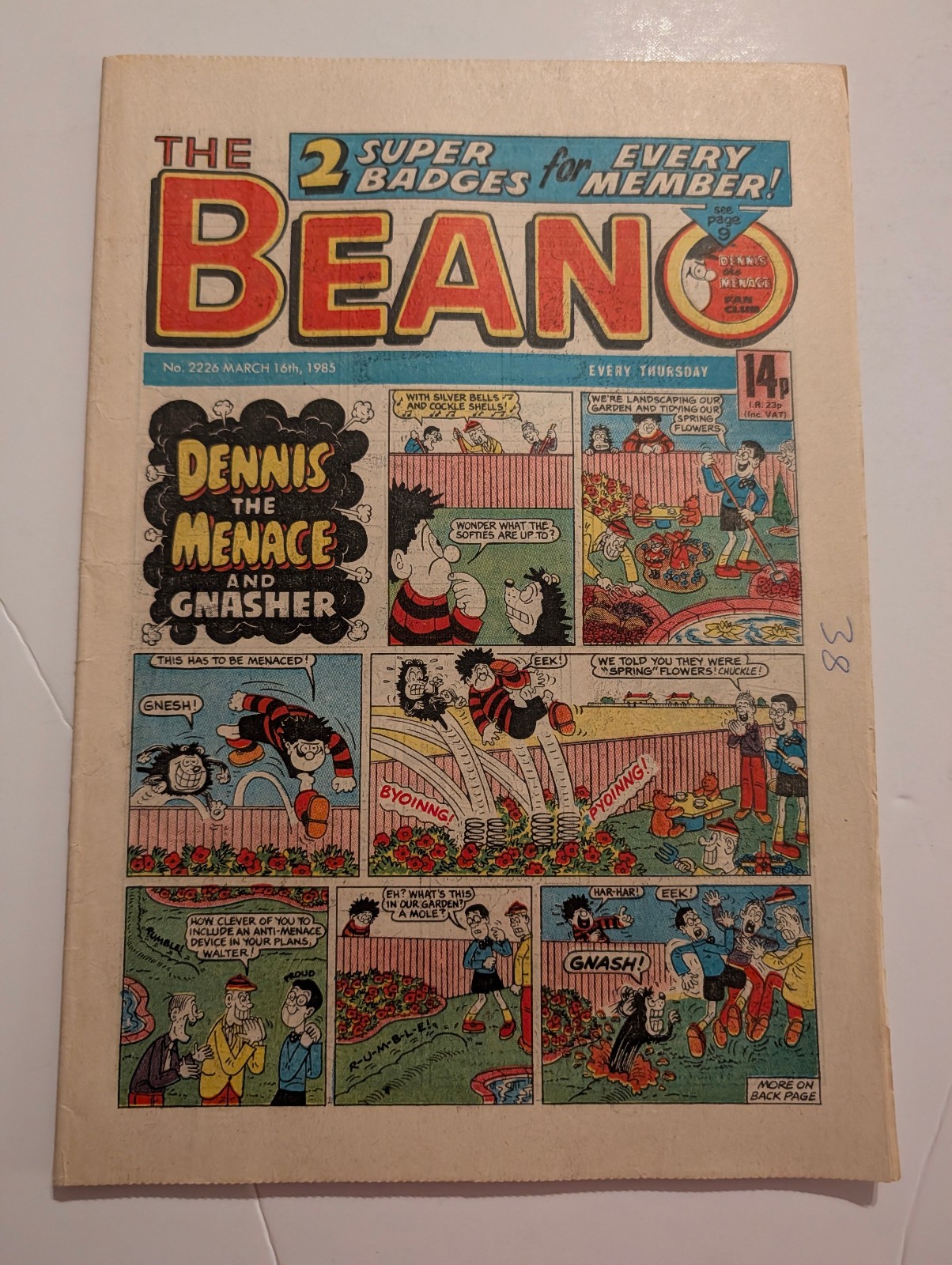 Beano Comic No 2226, March 16th 1985.
