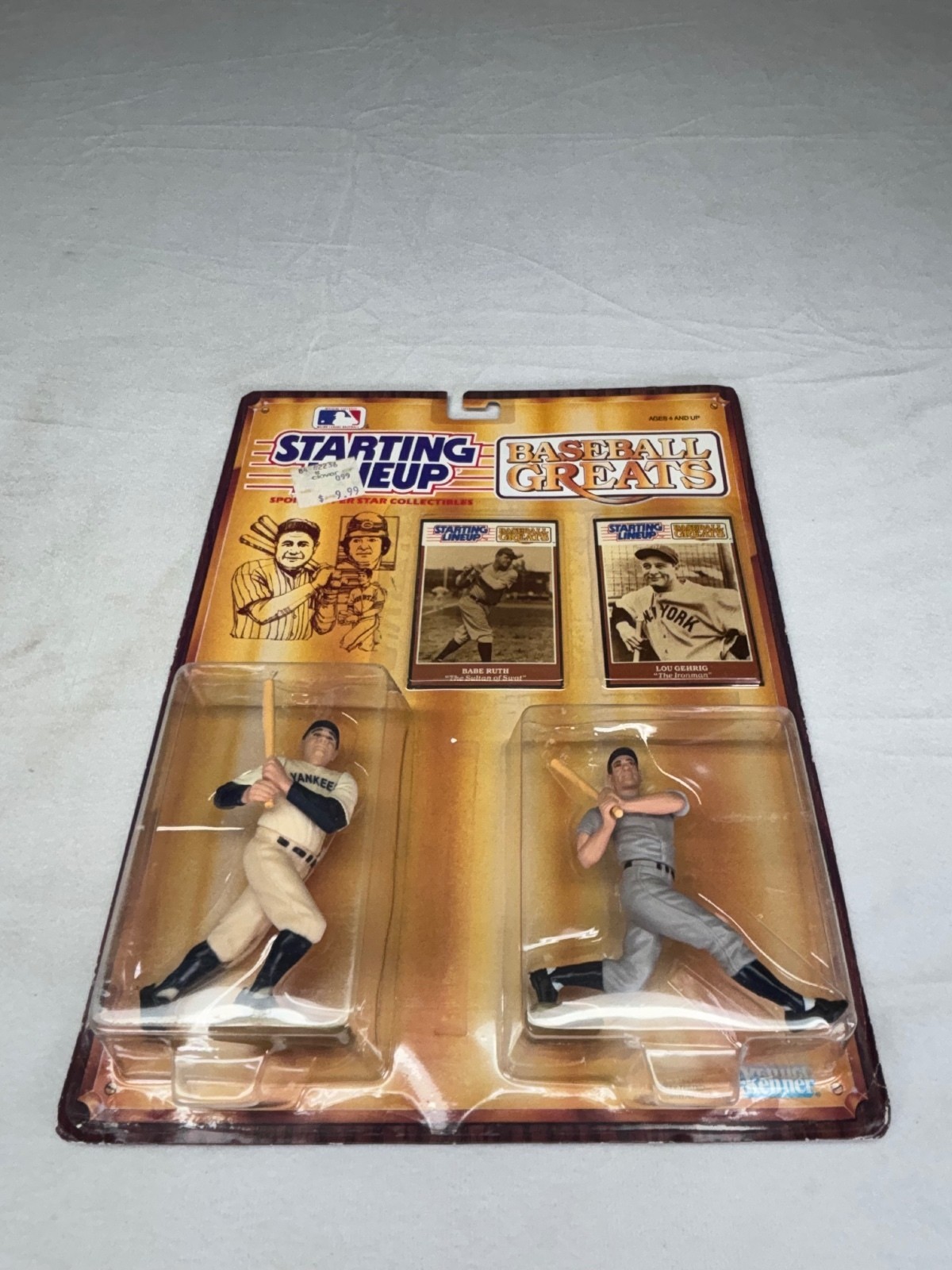 Kenner Starting Lineup Baseball Greats 1989 Babe Ruth Lou Gehrig action figure