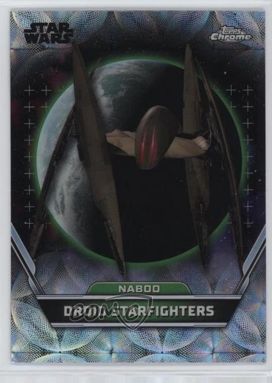 2024 Chrome Star Wars Hyperspace Naboo Nebulae Refractor Droid Starfighter 1g85