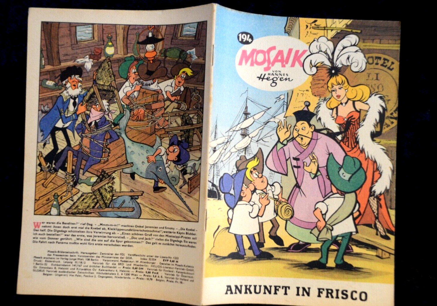 Originale MOSAIK Hannes Hegen Nr. 194 Arrivo A Frisco DDR