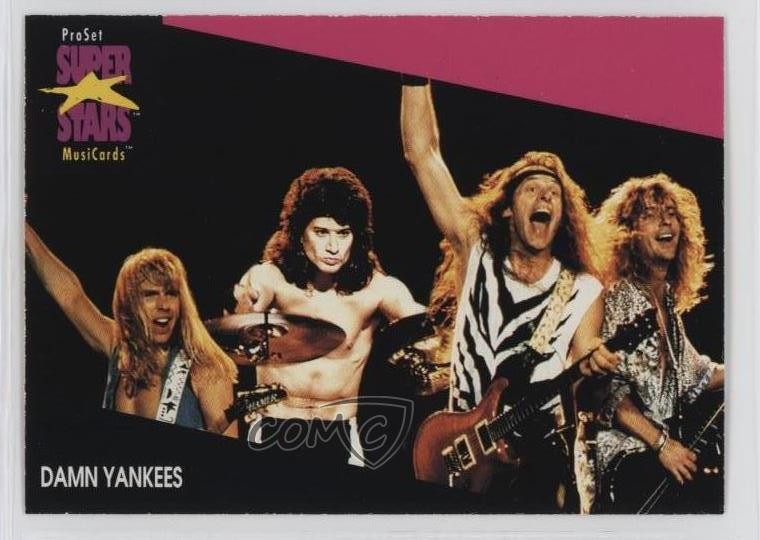 1991-92 Pro Set Super Stars MusiCards Damn Yankees (logo in alto a sinistra) #161 1b9b