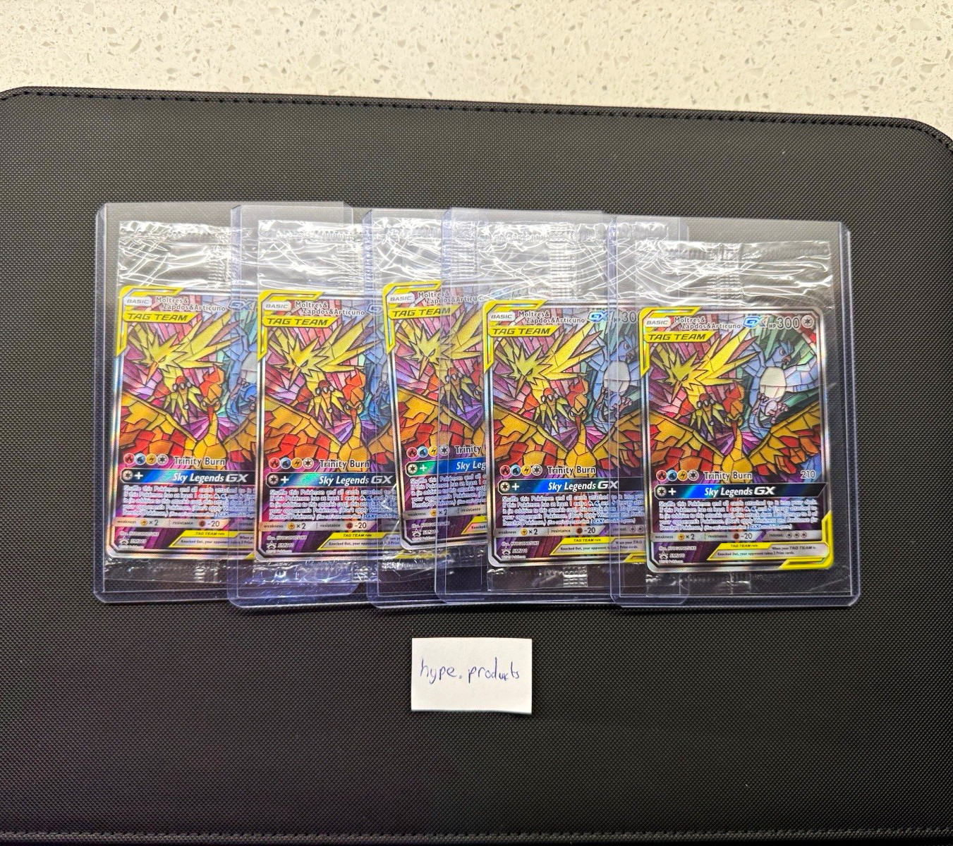 Pokémon TCG Moltres & Zapdos & Articuno GX SM210 Foil Sealed Promo Lot of 5