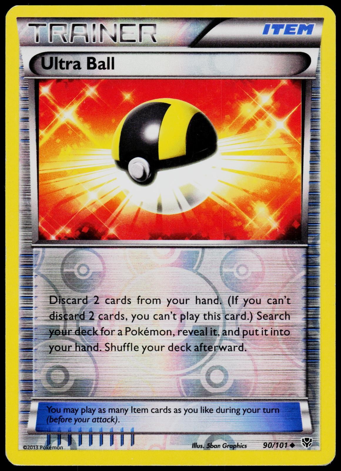 Ultra Ball 90/101 Plasma Blast - Pokemon Holo inverso - MP