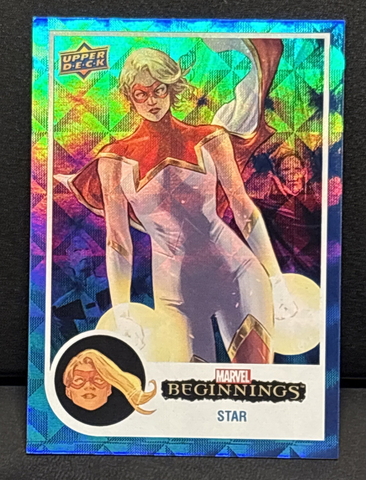 2022 UD Marvel Beginnings Blue Rainbow Cosmic #178 Star Serial /99