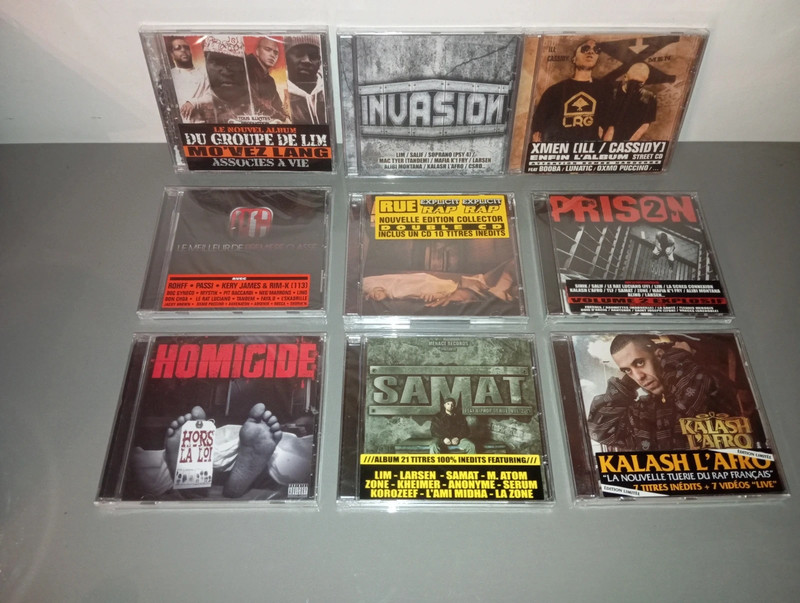 Lot 9 Cd rap Français cd rap Neuf Sous Blisters