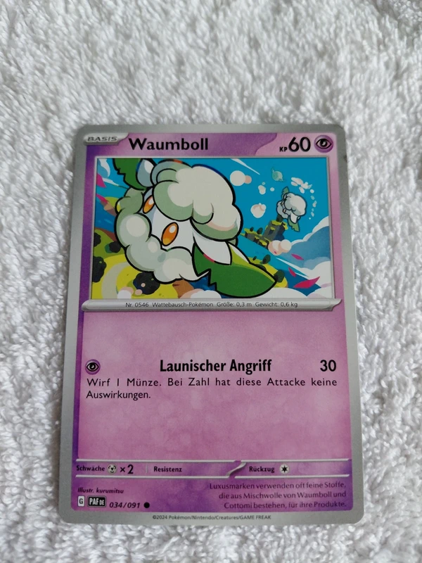 Pokémon Karte Waumboll Einzelkarte Sammelkarte