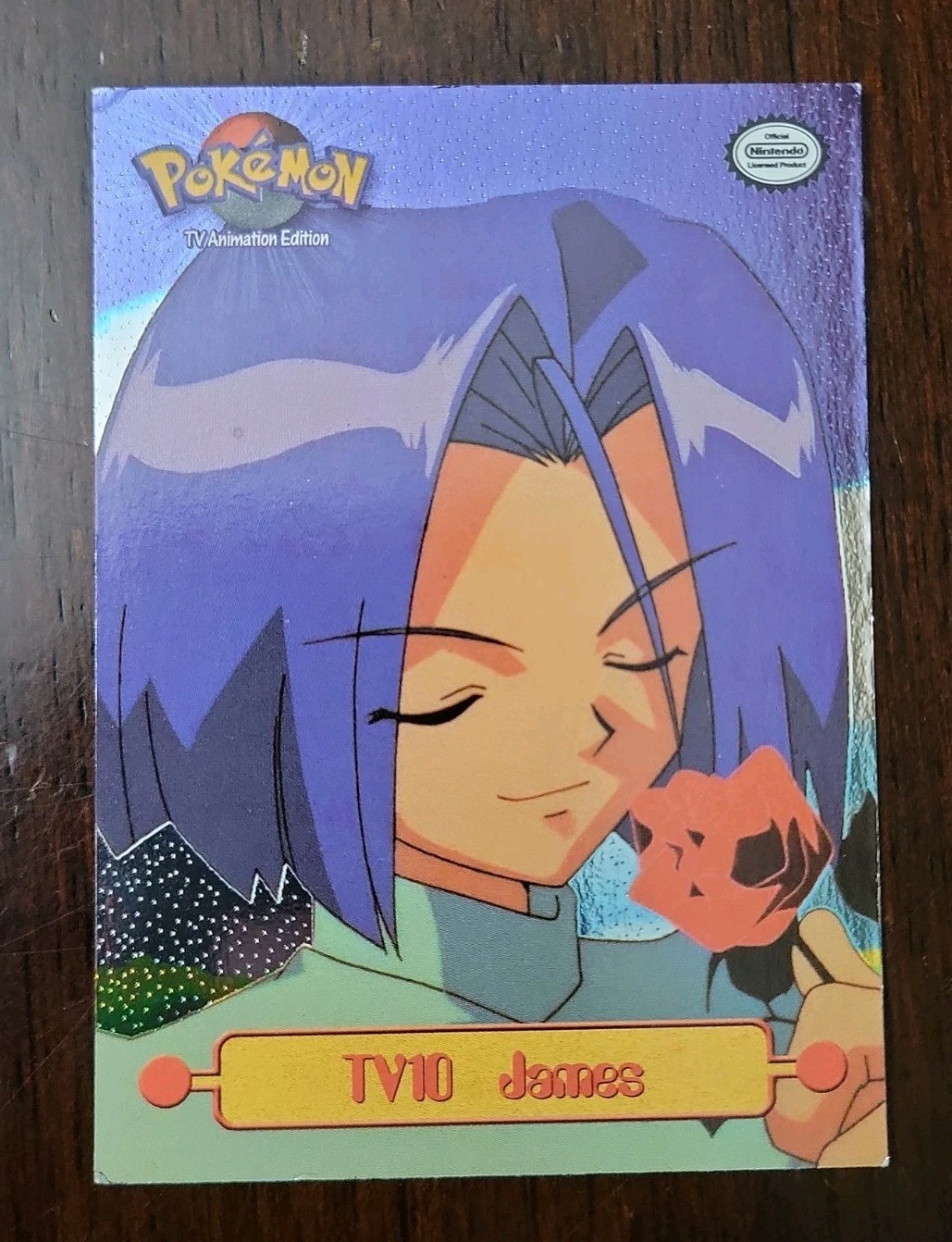 MP! Textured HOLO TOPPS Pokemon Series 1 TV10 James Sandpaper Black 