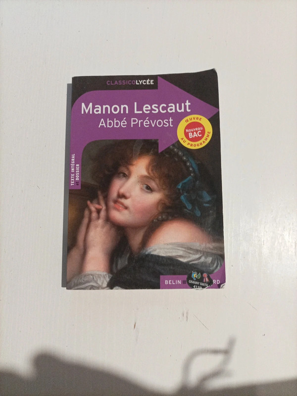 Livre " Manon Lescaut"