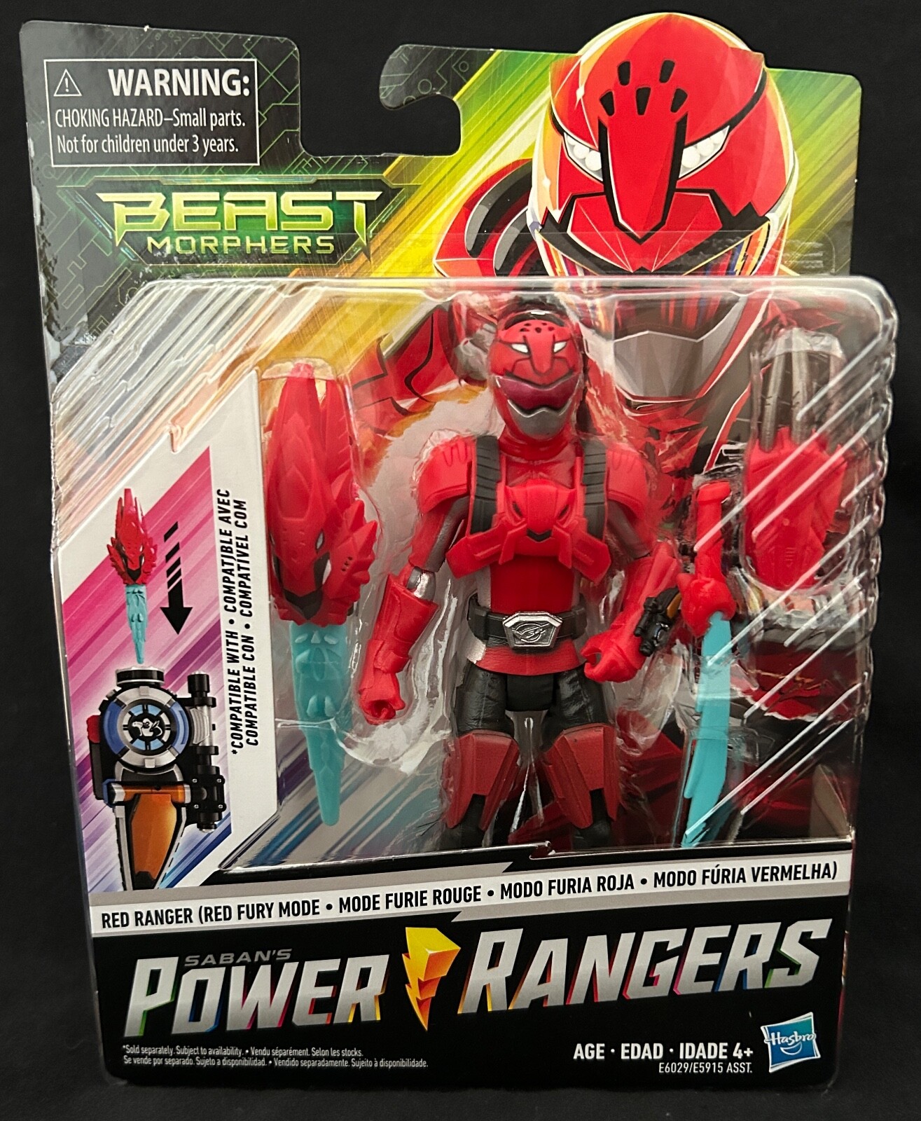 Power Rangers Beast Morphers Red Ranger (modalità Red Fury)