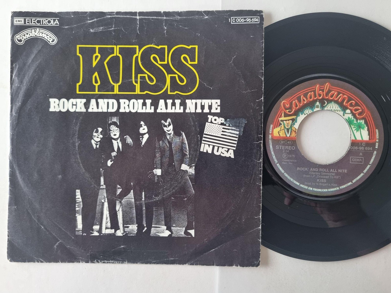 Kiss - Rock And Roll All Nite 7'' Vinyl Germany 1975