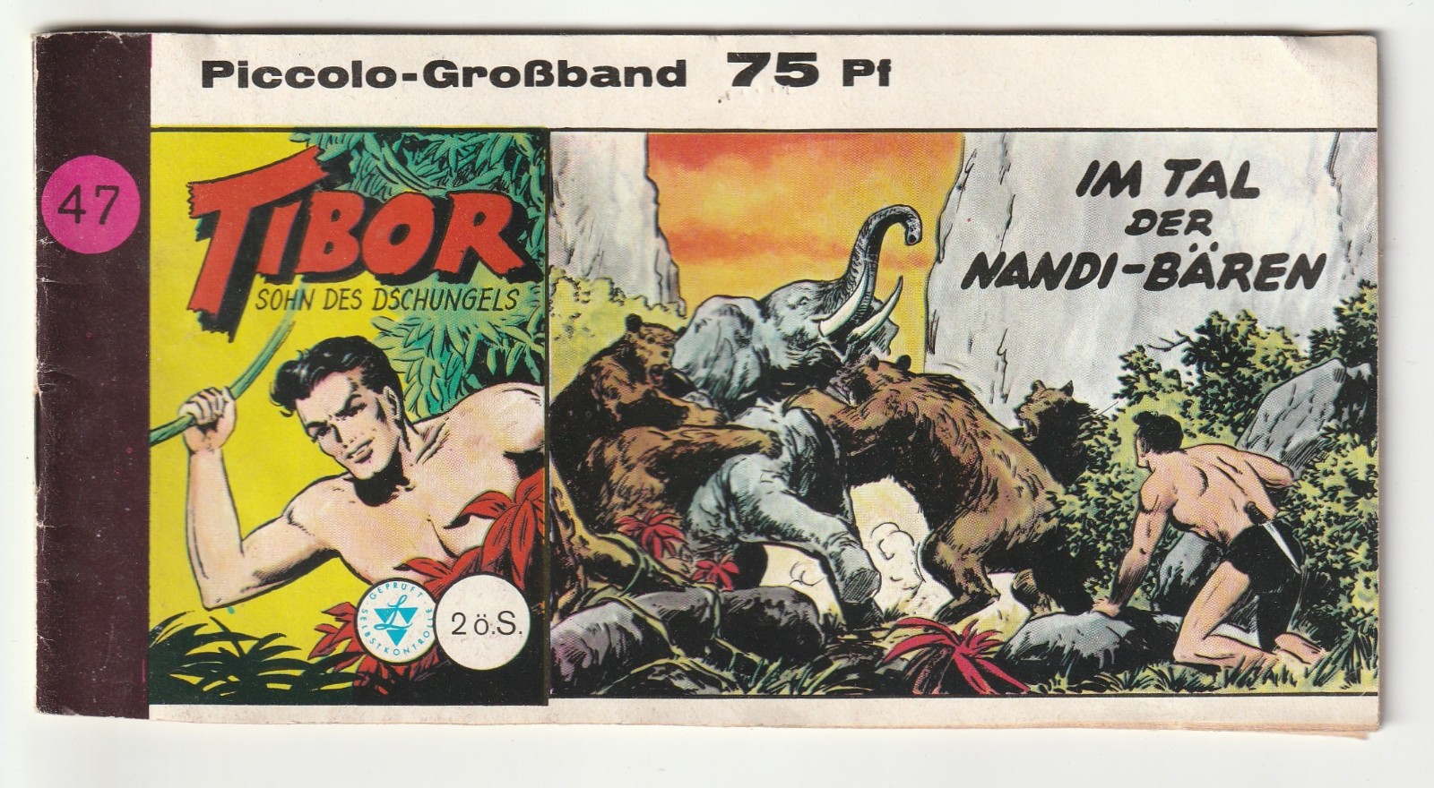 ✪ TIBOR FIGLIO DELLA GIUNGLA #47 Nella Valle degli Orsi Nandi, Lehning PICCOLO-COMIC Z3