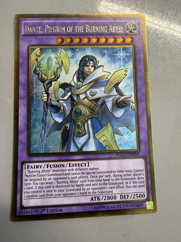 Yu-Gi-Oh! Dante, Pilgrim of the Burning Abyss Gold Rare PGX English NM