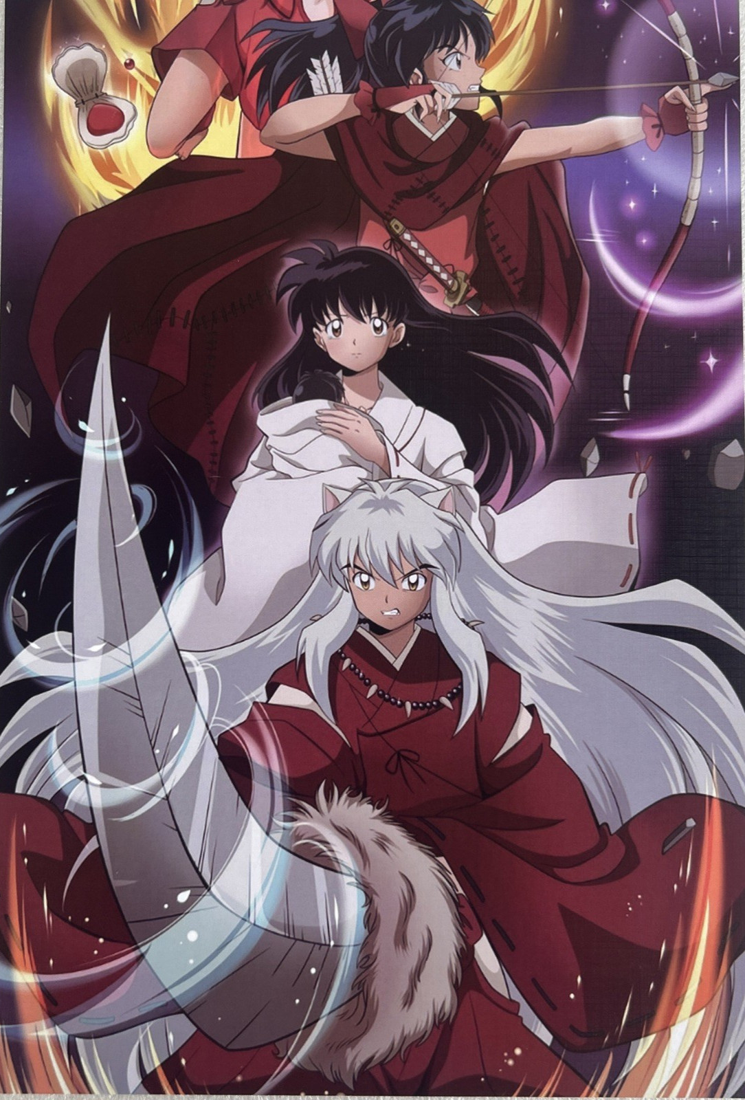 INUYASHA Art Poster - Japanese Manga Anime - Kagome, Moroha - 16.5" x 11.25