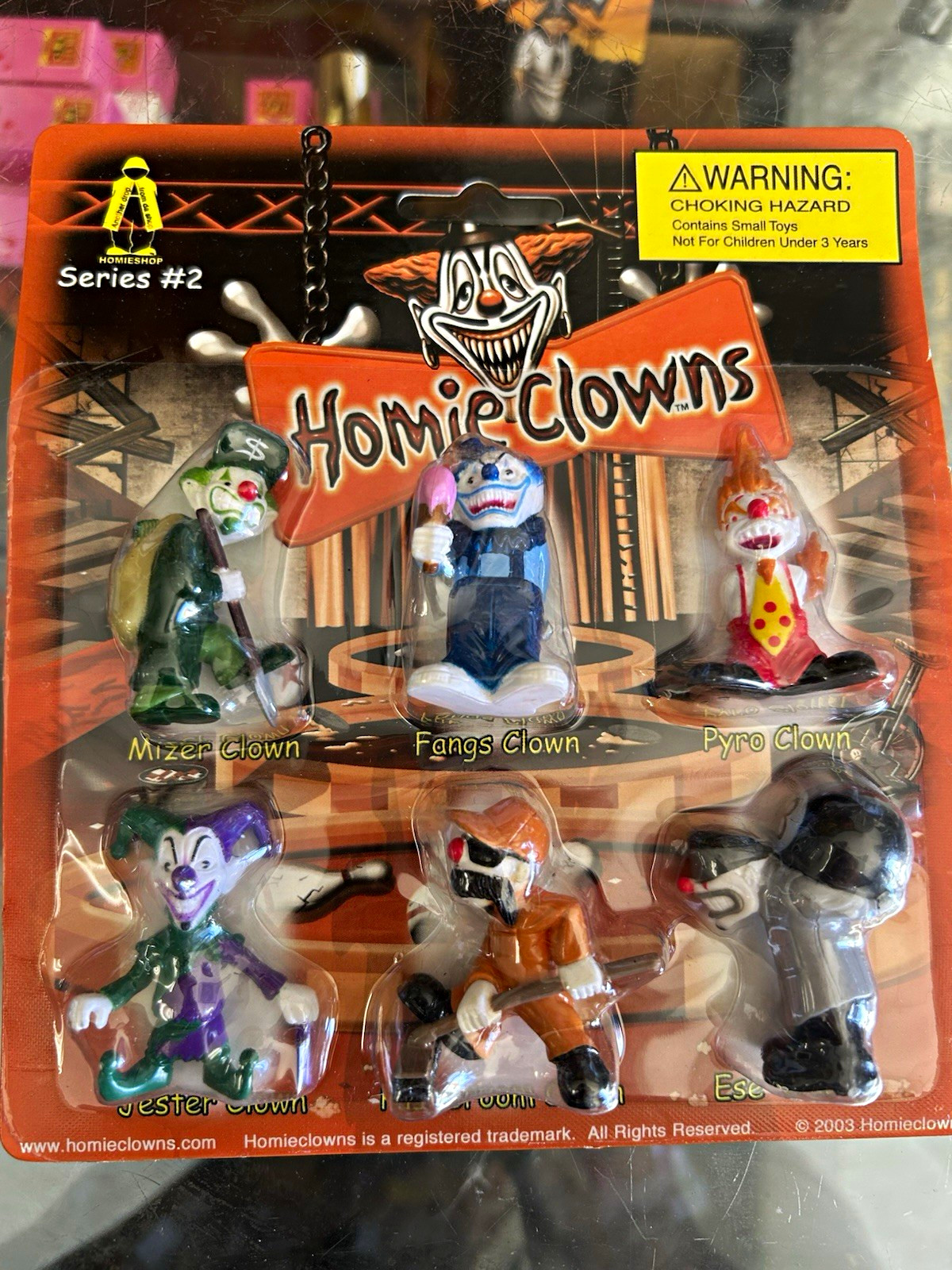 Homies HomieClowns Series #2 Figure Set - Mizer, Fangs, Pyro, Jester (2003)