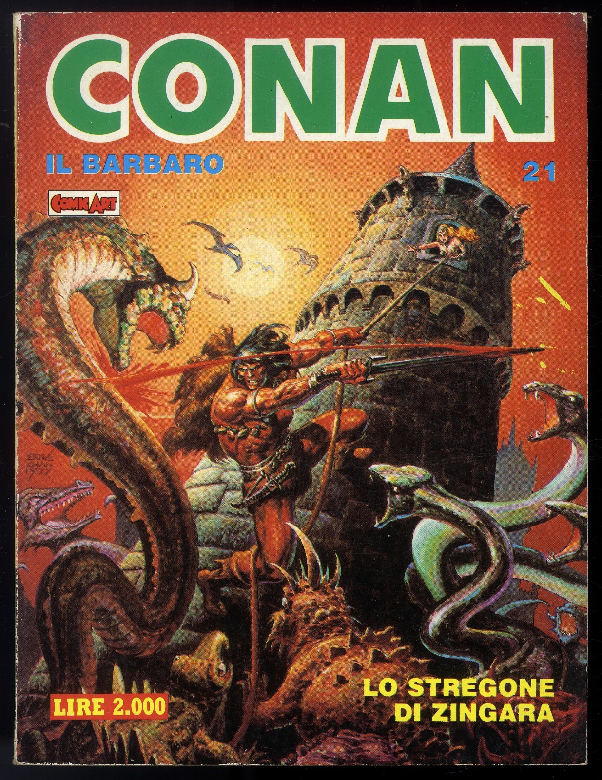 CONAN IL BARBARO N° 21 - 21 LUGLIO 1988 - COMIC ART - CONDIZIONE OTTIMO