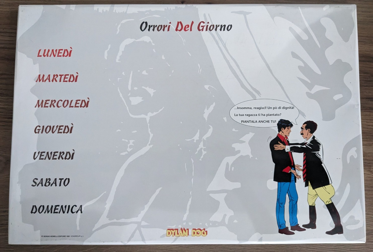 DYLAN DOG LAVAGNETTA METALLICA "INSOMMA REAGISCI..."
