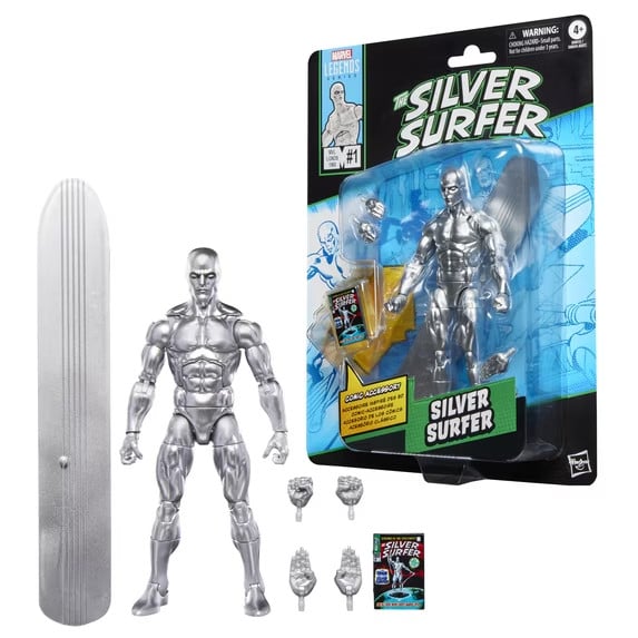 Marvel Legends Silver Surfer Retro Card Fumetto Nuovo Sigillato