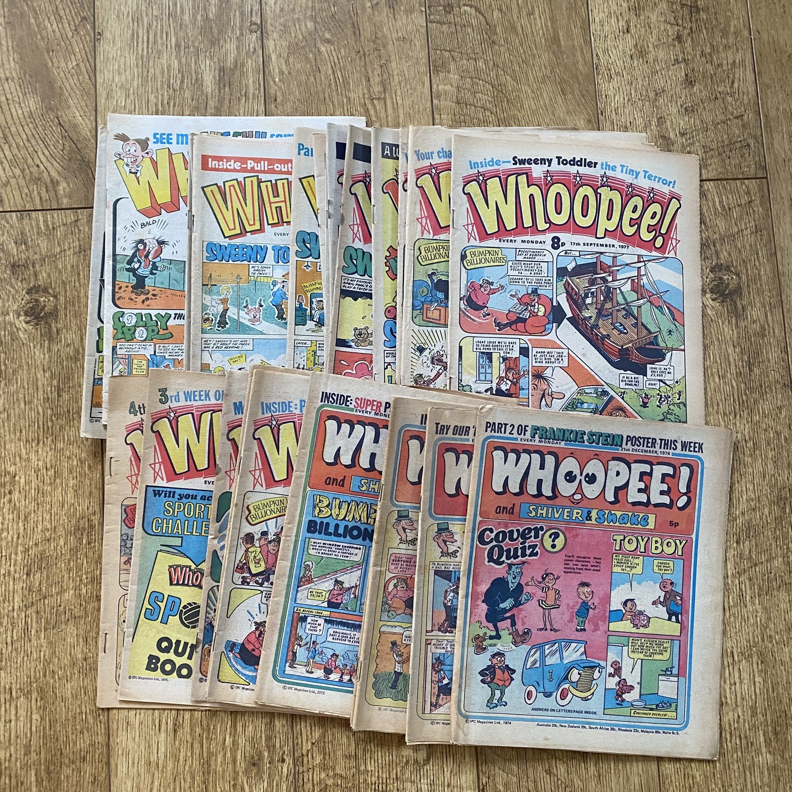 27 x VINTAGE WHOOPEE! COMICS  Job Lot / Bundle from 1970’s Fair Condition
