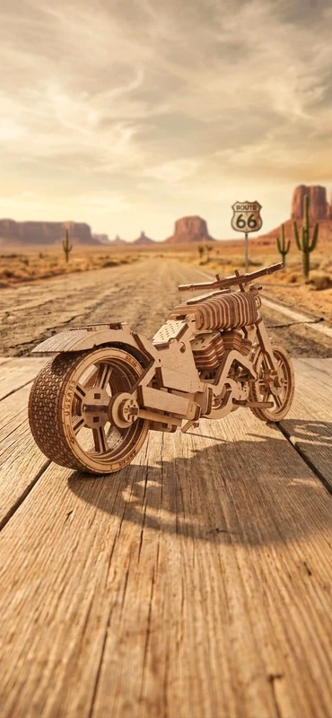 Maquette moto UGEARS bois déco