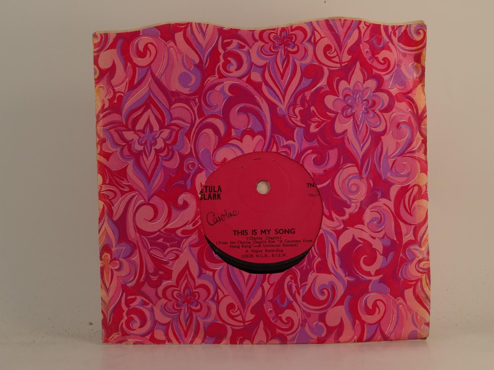 PETULA CLARK THIS IS MY SONG (74) 2 Track 7" Single plus Picture Sleeve PYE RECO