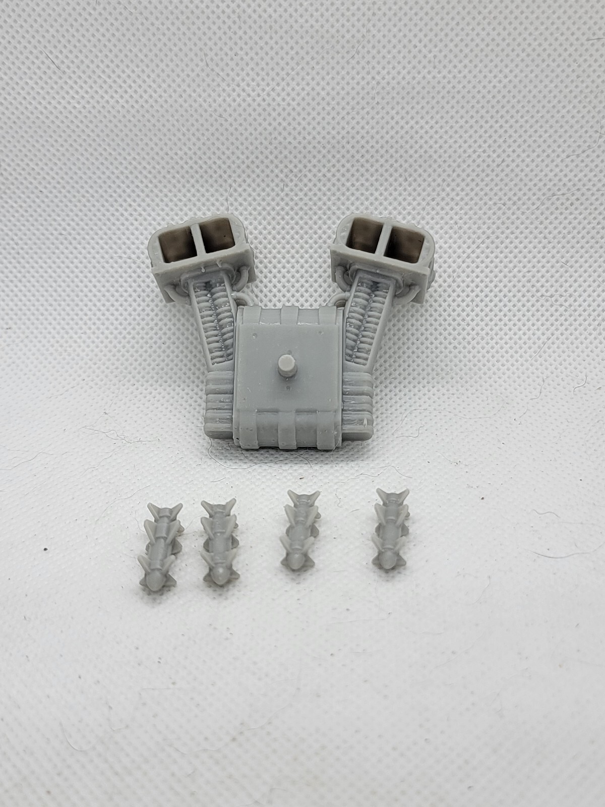 3d Printed METAL HEAD BACKPACK W/MISSLES 1:12 6" Classified Legends Scale