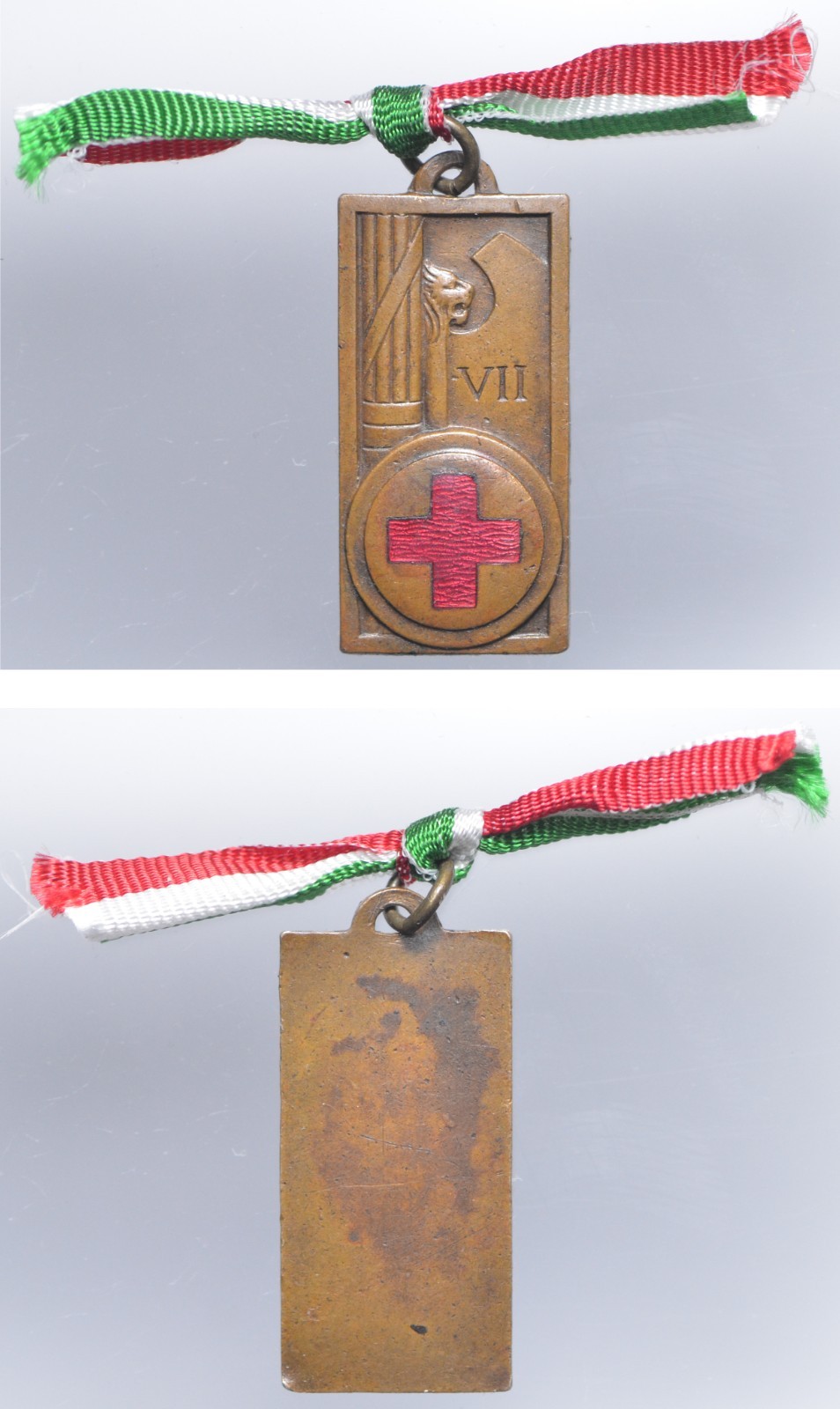 0155] MEDAGLIA DI PROPAGANDA DELLA CROCE ROSSA ITALIANA - ANNO VII DEL VENTENNIO