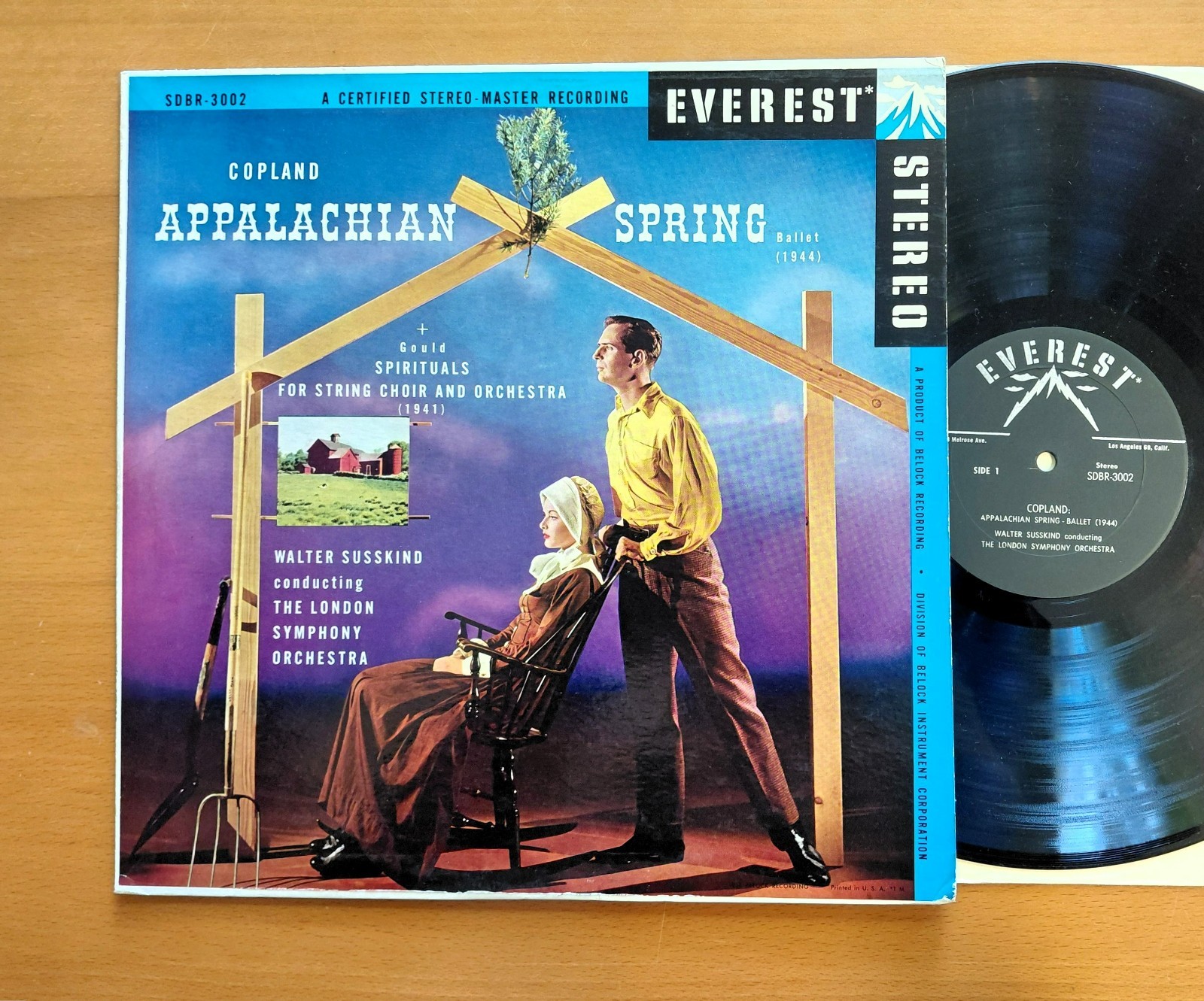SDBR 3002 Copland Appalachian Spring Susskind NM Everest USA Stereo Vinyl