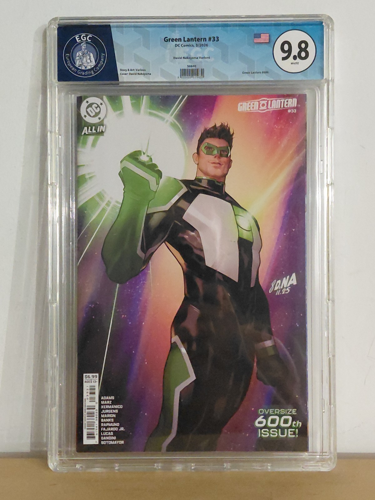 DC Comics Green Lantern #33 Variant Cover David Nakayama Graded 9.8 (2026)