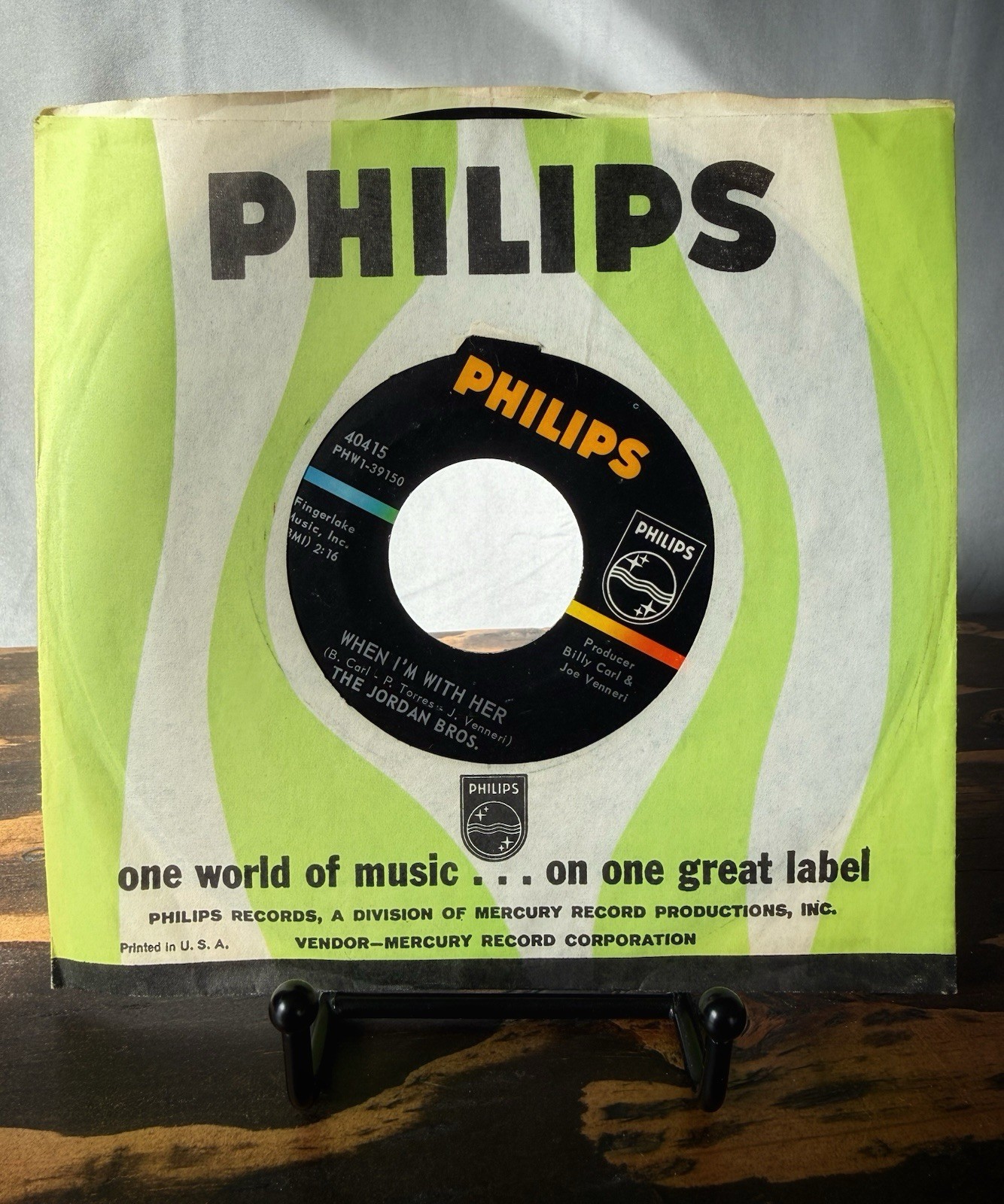 Vintage 1966 The Jordan Brothers Gimme Some Lovin’ 45’/7” Vinyl Record Single