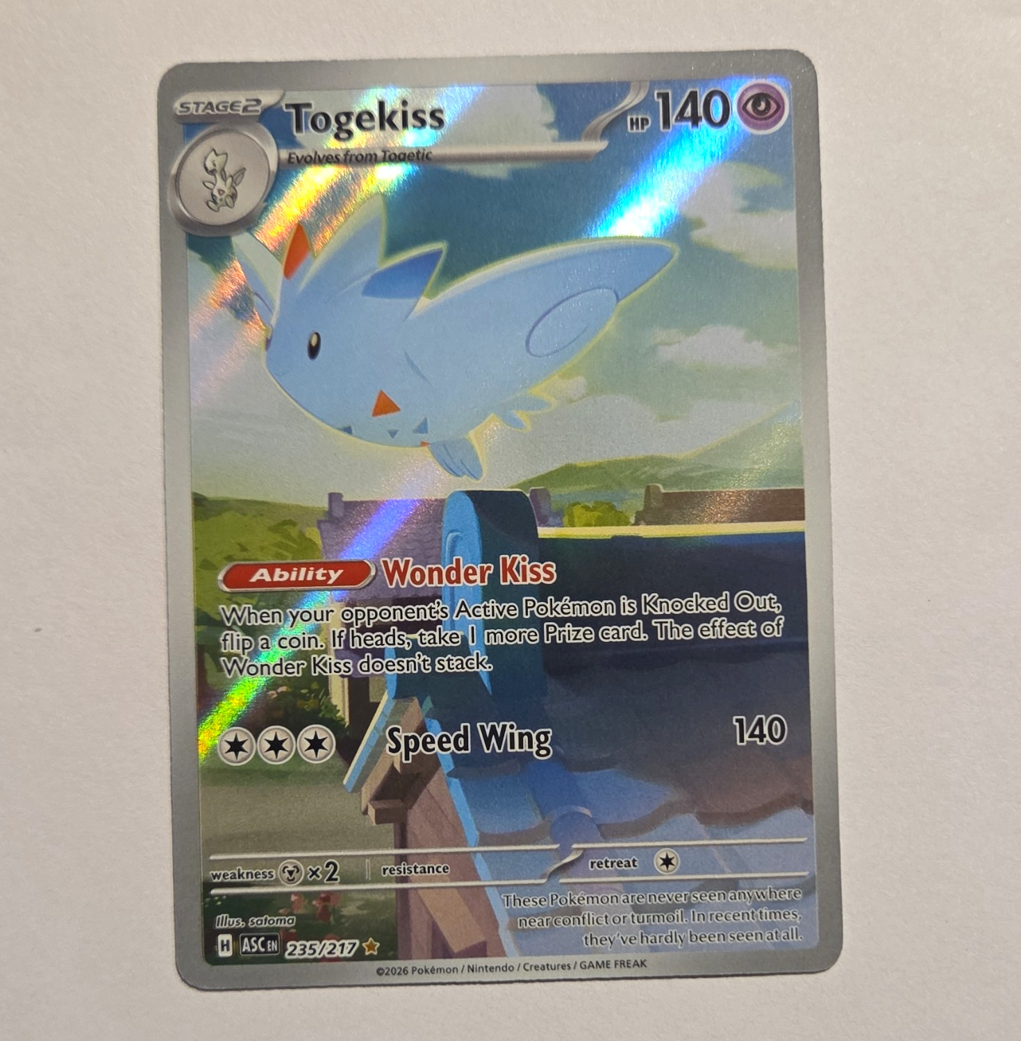The Pokémon Company Togekiss 235/217 Radianza Astrale Segreta Rara FA Holo ENG 14...