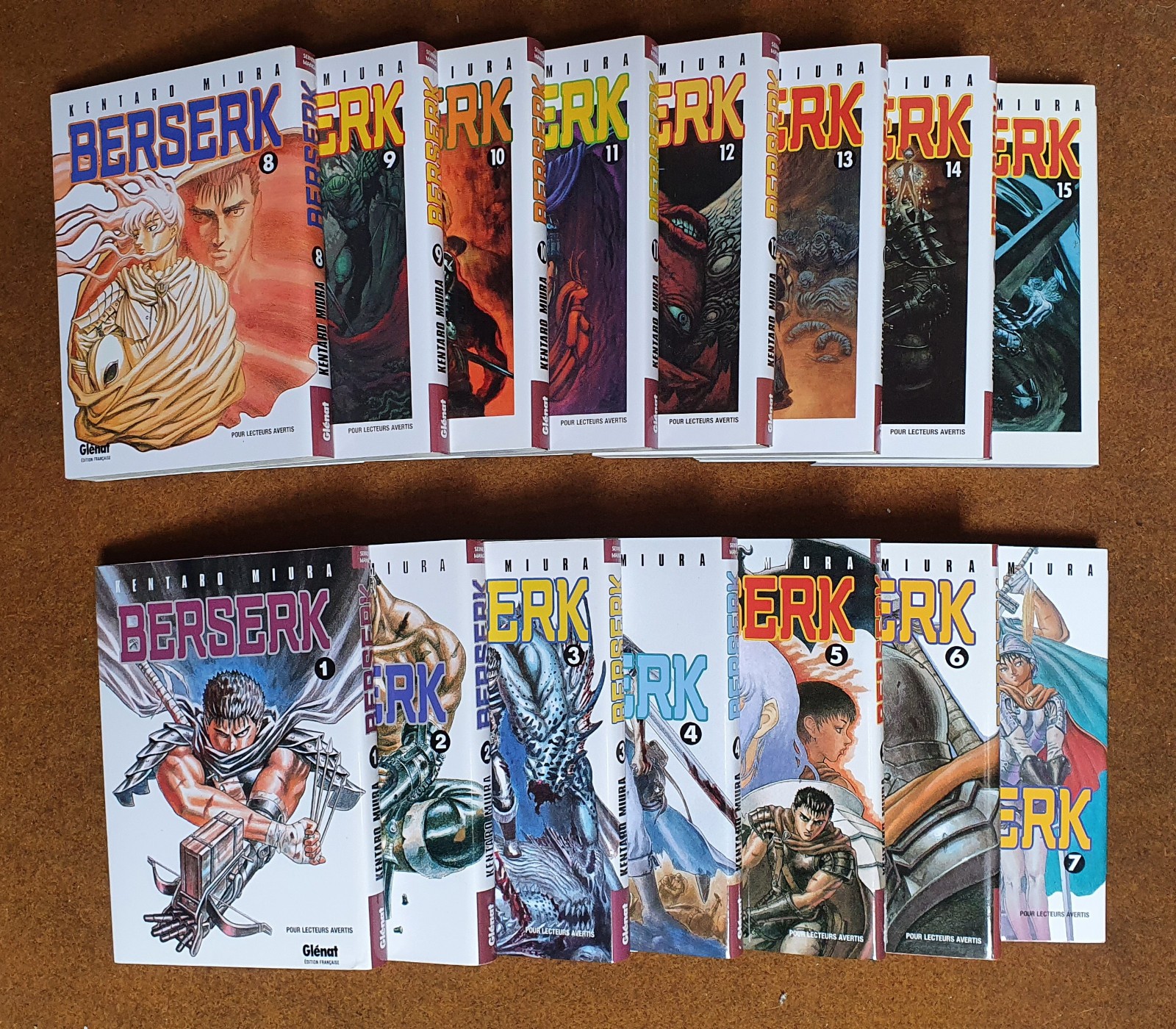 Berserk Manga - Collection Tomes 1 à 15 - Comme neuf !  Version française