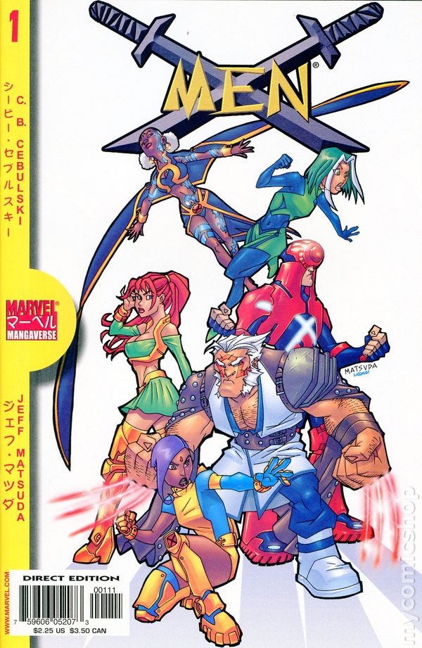 Marvel Mangaverse X-Men #1 VG 2002 immagine stock basso grado