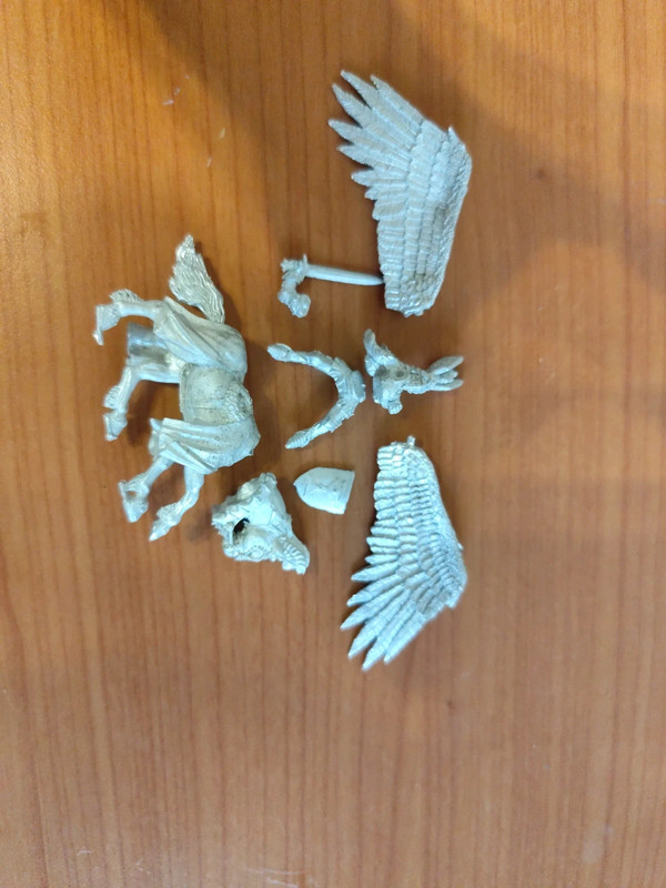 Warhammer-bretonnia hero on pegasus
