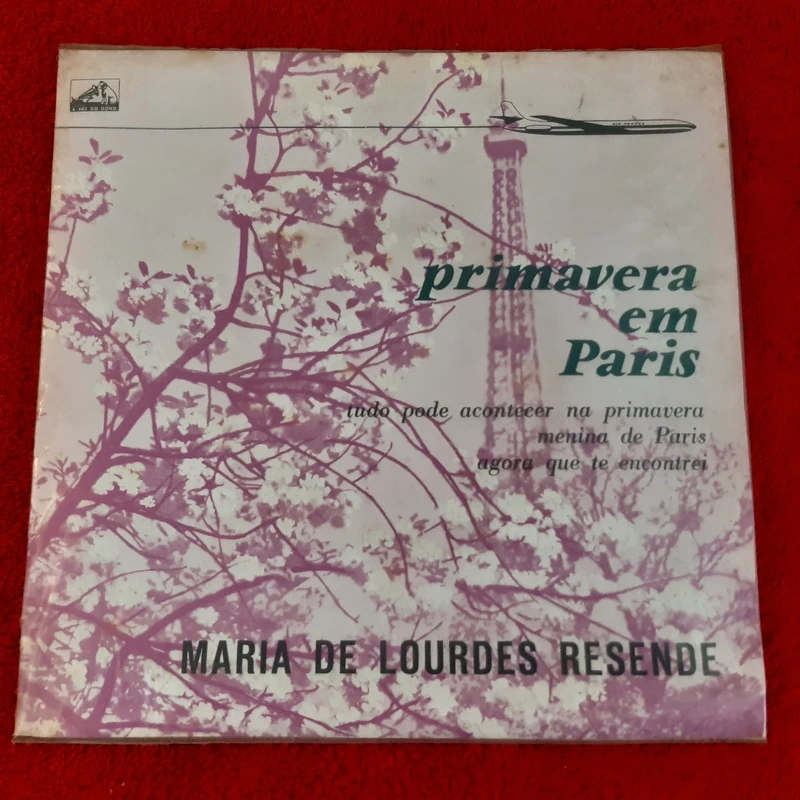 Disco Vinil Single EP Maria de Lourdes Resende - Primavera em Paris + 3 músicas
