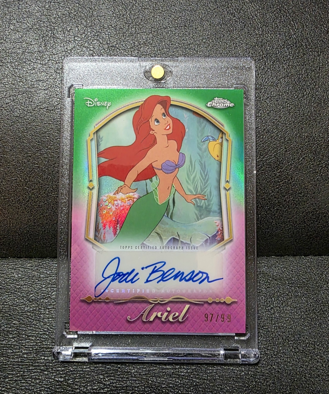 2026 Topps Chrome Disney Jodi Benson as Ariel Auto Green Refractor /99
