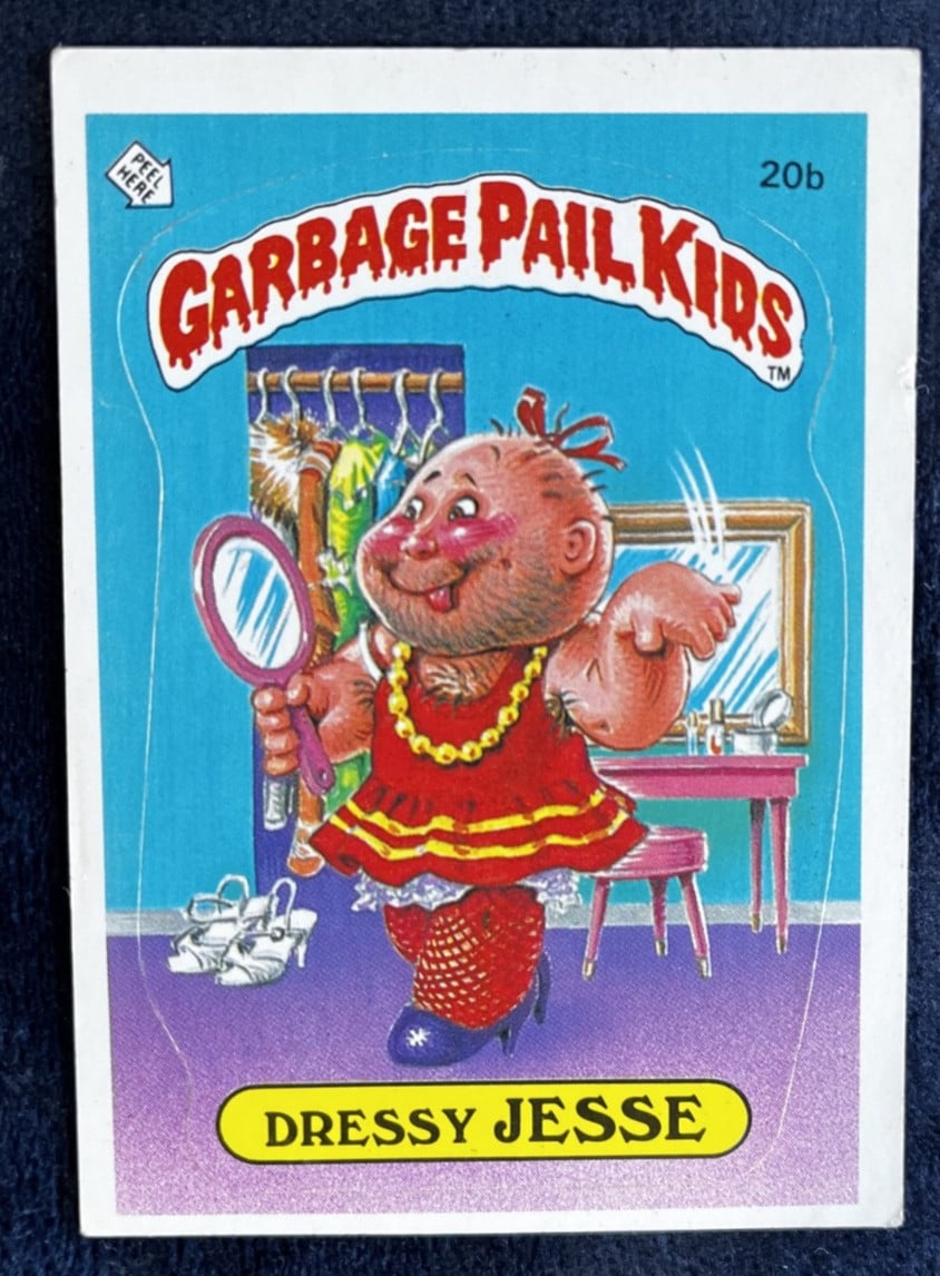 Dressy JESSE #20b / 1985 Topps Garbage Pail Kids Orig Series 1/GPK OS1/Matte/VGC