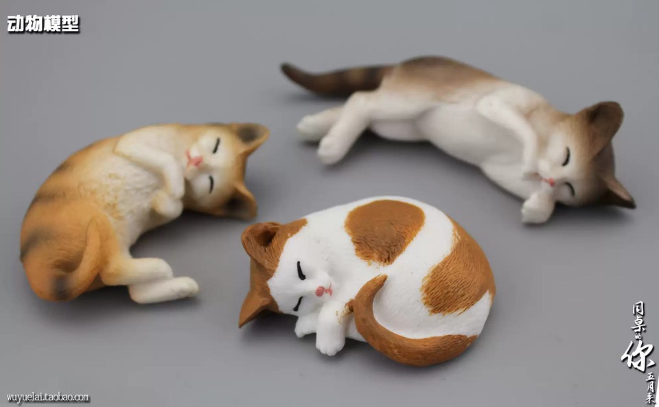 Animali simulati per action figure accessori scena gatto addormentato/gatto arancione