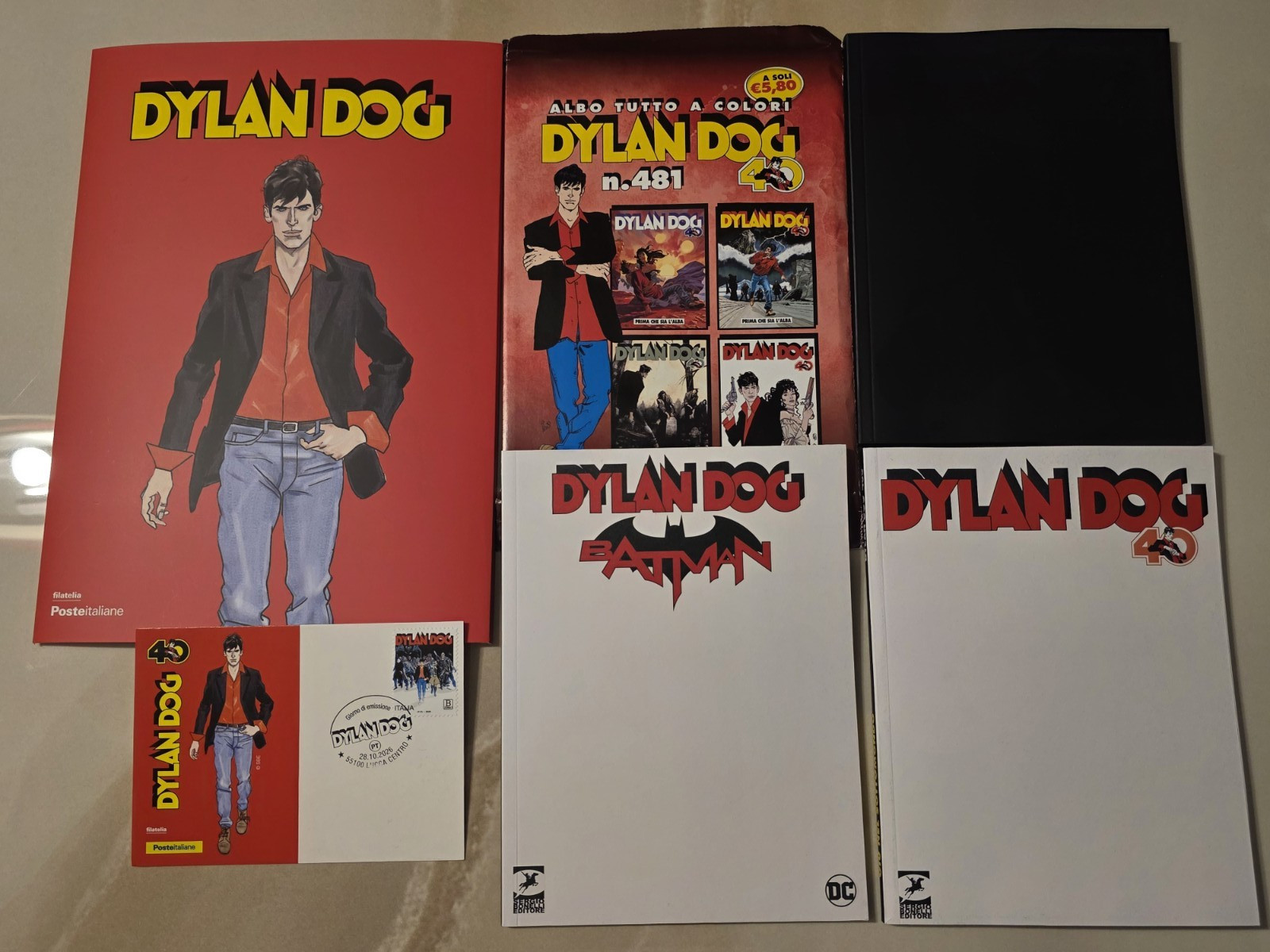 Dylan Dog - Lotto Variant & Altro + Folder e Annullo francobollo 1° gg 40° Ann.