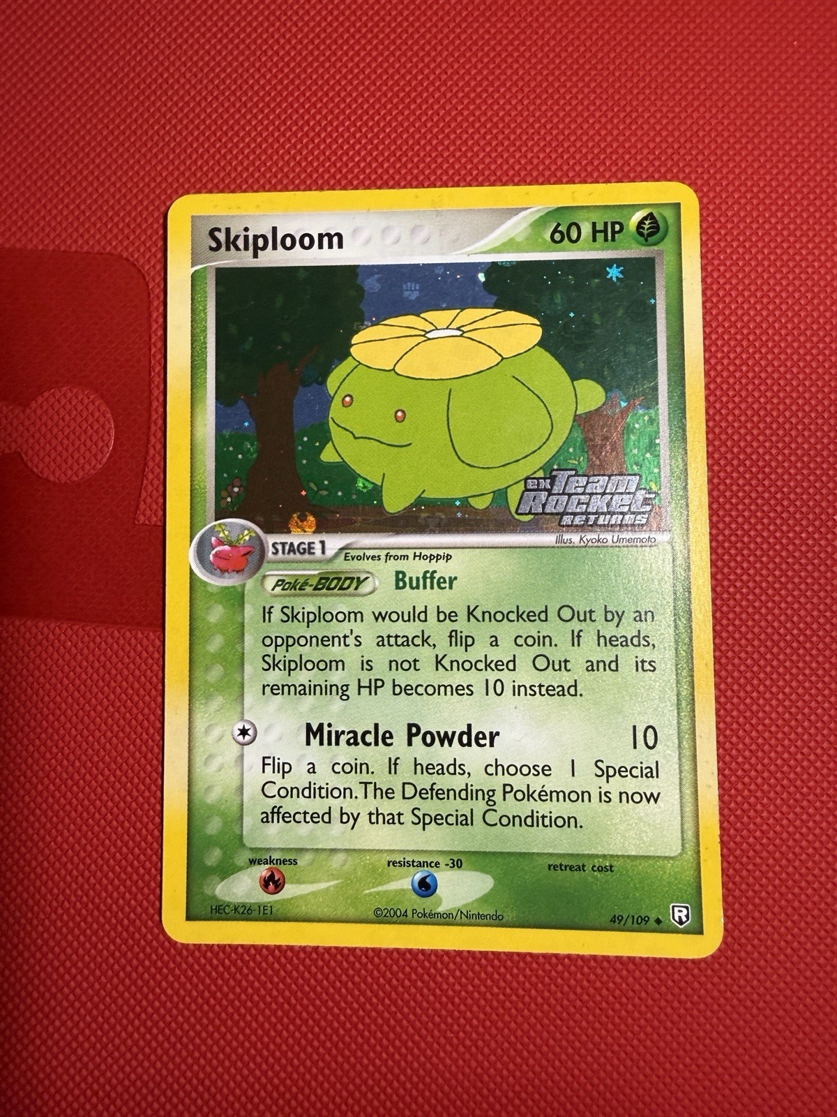 Pokémon TCG Skiploom 49/109 EX Team Rocket Returns Stamp Nm