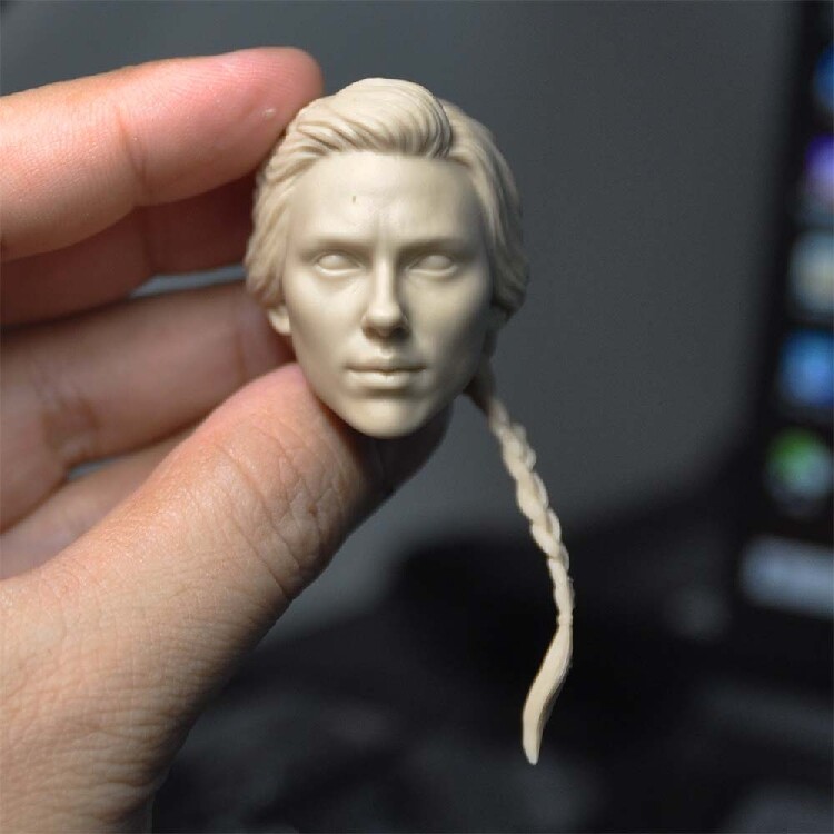Bambola action figure testa di soldato femmina 1:6 non dipinta scultura vedova nera adatta 12 pollici